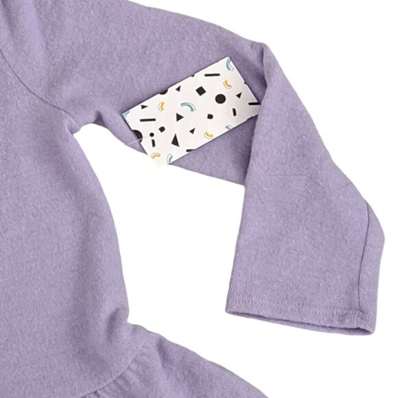 NWT Harper Canyon Girls Peplum Lavender Brushed Soft Long Sleeve Top Size 4 - Picture 5 of 6